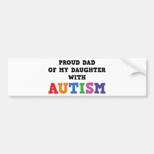Adesivo Para Carro Pai orgulhoso de minha filha com autismo