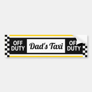 Adesivo Para Carro Pai Taxi Diversão New York Yellow Cab