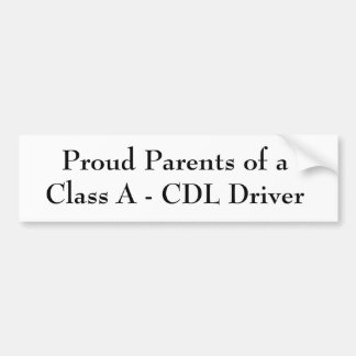 Adesivo Para Carro Pais orgulhosos de uma classe A - motorista de CDL