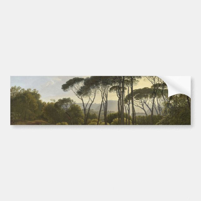 Adesivo Para Carro Paisagem Italiana com Pinheiros Guarda-chuvas (Voo (Frente)