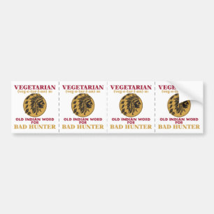 Adesivo Para Carro Palavra indiana velha do vegetariano para o