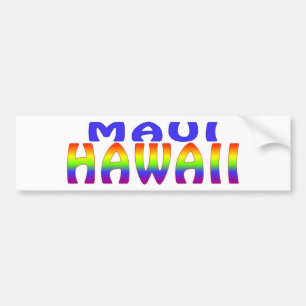 Adesivo Para Carro Palavras do arco-íris de Maui Havaí
