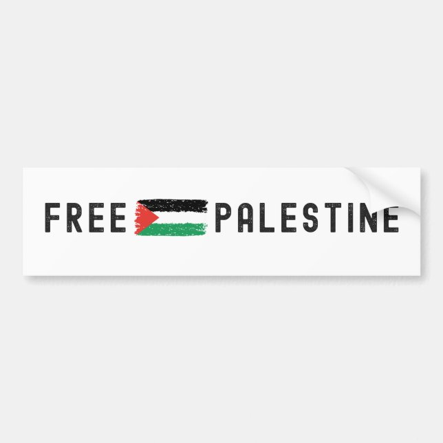 Adesivo Para Carro PALESTINA GRATUITA branca (Frente)