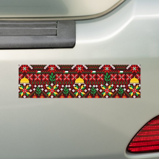 Adesivo Para Carro Palestina Tatreez Embroderia Tradicional (No carro)