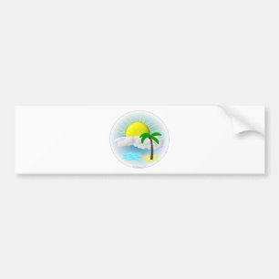 Adesivo Para Carro Palmeira, Sun e praia