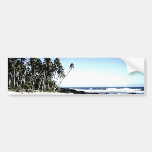 Adesivo Para Carro Palmeiras Exóticas & Praia do Paraíso