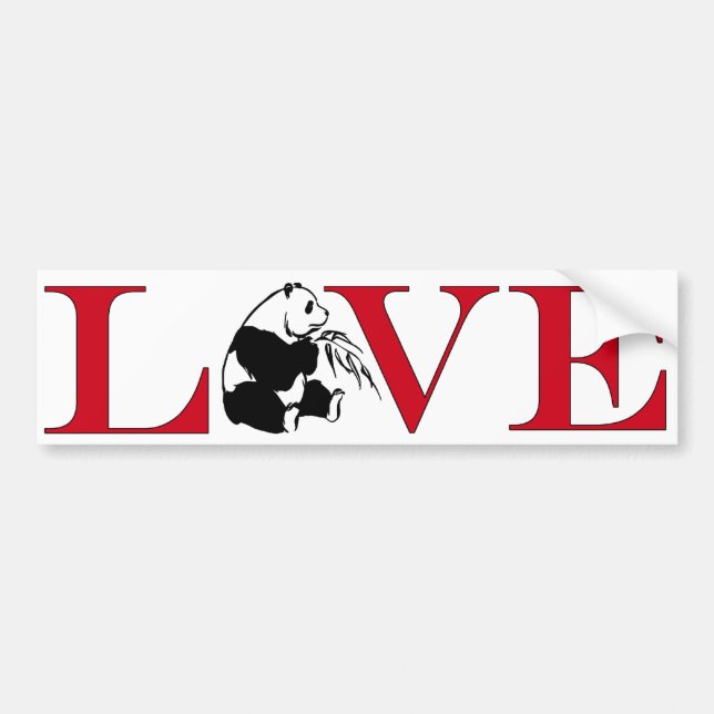 Adesivo Para Carro Panda Bear Lover Bumpersticker (Frente)