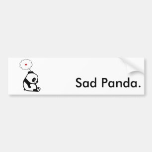 Adesivo Para Carro Panda triste