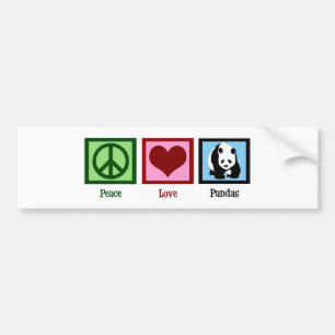 Adesivo Para Carro Pandas do amor da paz