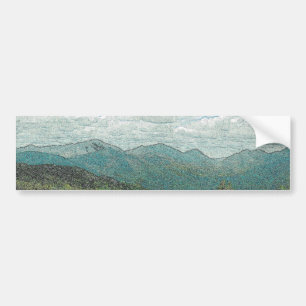 Adesivo Para Carro Panorama dos picos de montanha de Adirondack