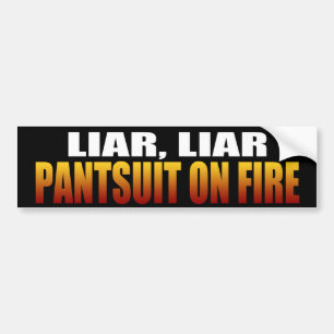 Adesivo Para Carro Pantsuit do mentiroso do mentiroso no fogo  