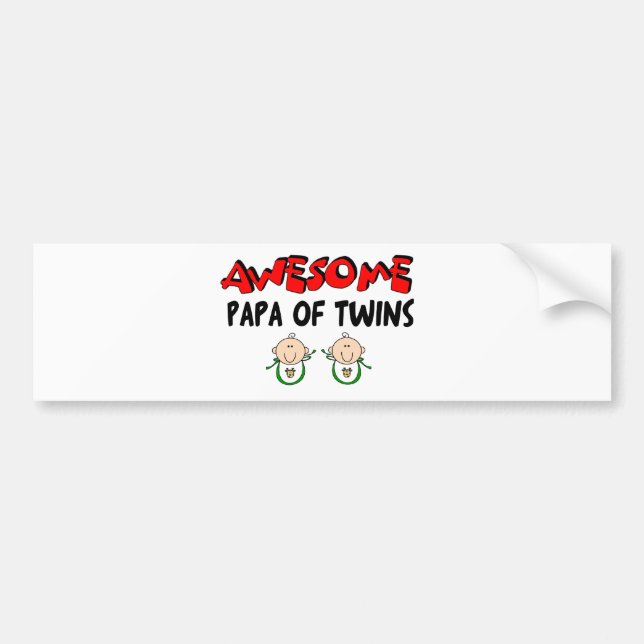Adesivo Para Carro PAPÁ IMPRESSIONANTE dos GÊMEOS (Frente)