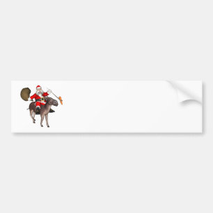 Adesivo Para Carro Papai Noel Andando Em Donkey
