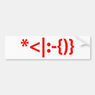 Adesivo Para Carro Papai Noel com barba de Natal Emoticon