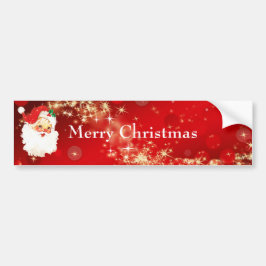 Adesivo Para Carro Papai Noel de Natal Vintage em Vermelho