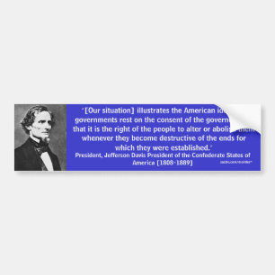 Adesivo Para Carro Pára-choque 8 do presidente Jefferson Davis