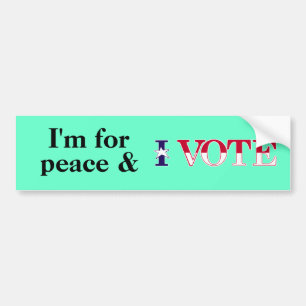 Adesivo Para Carro Pára-choque da Votação da Paz