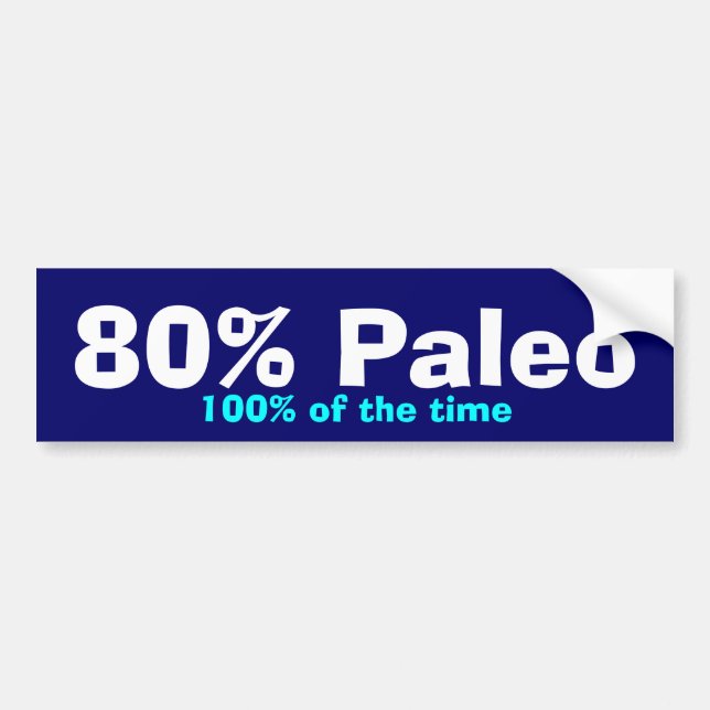Adesivo Para Carro Pára-choque de 80% Paleo (Frente)