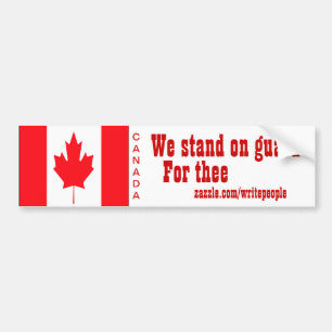 Adesivo Para Carro pára-choque do canadá, ficamos na guarda