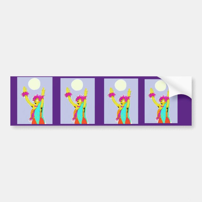 Adesivo Para Carro Pára-choque havaiano de Hula (Frente)