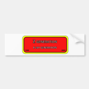 Adesivo Para Carro Pára-choque/janela autocolante geração Z