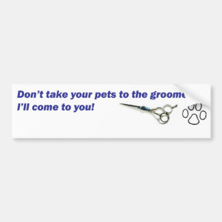 Adesivo Para Carro Pára-choque - não tome seus animais de estimação…