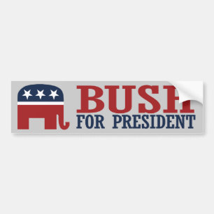 ADESIVO PARA CARRO PÁRA-CHOQUE REPUBLICANO DE BUSH 2016 - .PNG