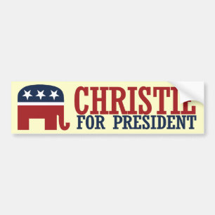 ADESIVO PARA CARRO PÁRA-CHOQUE REPUBLICANO DE CHRISTIE 2016 - .PNG
