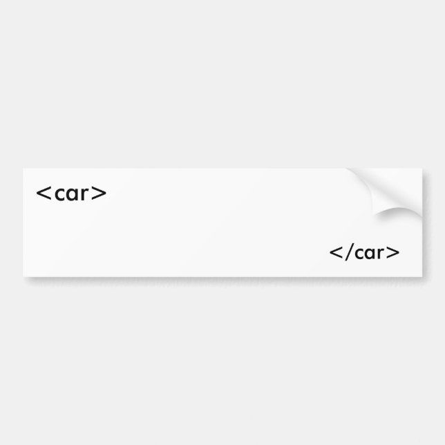 Adesivo Para Carro Pára-choque Stcker do HTML (Frente)
