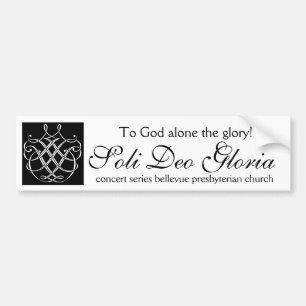 Adesivo Para Carro Pára-choque Sticket de Soli Deo Gloria