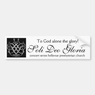 Adesivo Para Carro Pára-choque Sticket de Soli Deo Gloria