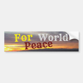 Adesivo Para Carro Para o World Peace Bumper Sticker