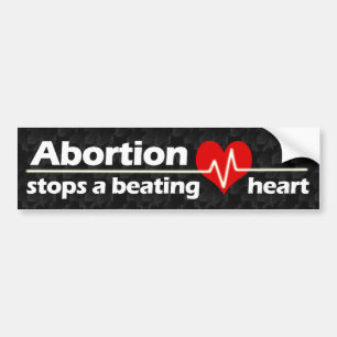 Adesivo Para Carro Para um aborto batendo da Pro-Vida do coração