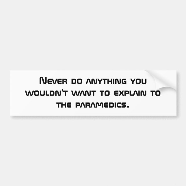 Adesivo Para Carro Paramédicos que advertem o autocolante no vidro (Frente)