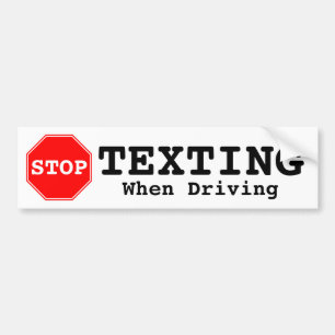 Adesivo Para Carro Parar de enviar mensagens ao dirigir