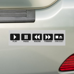Adesivo Para Carro parar/ejetar refazer pausa