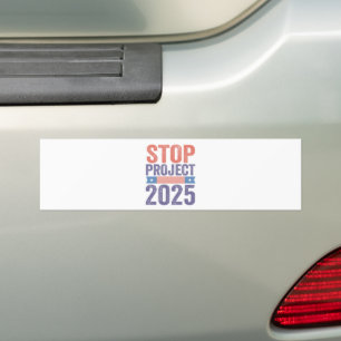 Adesivo Para Carro Parar o Projeto 2025 Trump American Patroitic