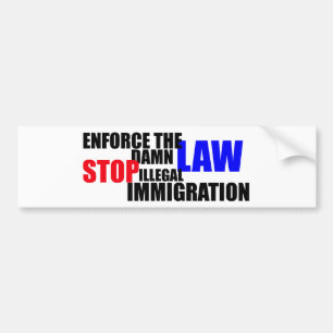 Adesivo Para Carro pare a imigração ilegal