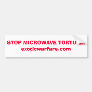 Adesivo Para Carro PARE A TORTURA DA MICROONDA! exoticwarfare.com