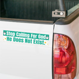 Adesivo Para Carro Pare de Invocar Deus Ciano Humorístico Não Religio