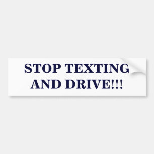 Adesivo Para Carro "Pare de texting e conduza" o autocolante no vidro