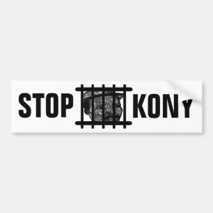 Adesivo Para Carro PARE KONY! Autocolante no vidro traseiro