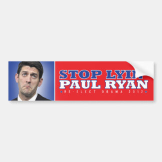 Adesivo Para Carro Pare Lyin Paul Ryan Bumpersticker