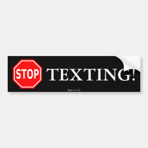 Adesivo Para Carro Pare o autocolante no vidro traseiro de Texting