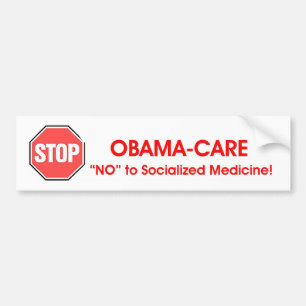 Adesivo Para Carro PARE o Obama-cuidado