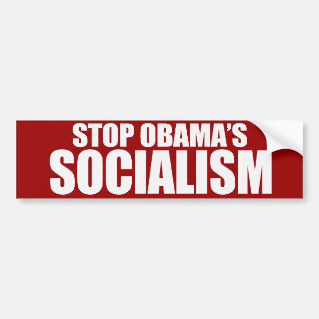 Adesivo Para Carro PARE o SOCIALISMO Bumpersticker de OBAMA (Frente)