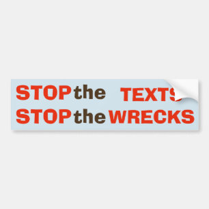 Adesivo Para Carro Pare os textos - pare a etiqueta das destruições