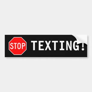 ADESIVO PARA CARRO PARE TEXTING!