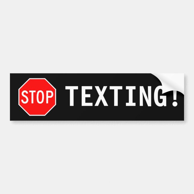 ADESIVO PARA CARRO PARE TEXTING! (Frente)