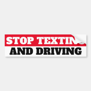 ADESIVO PARA CARRO PARE TEXTING E CONDUÇÃO